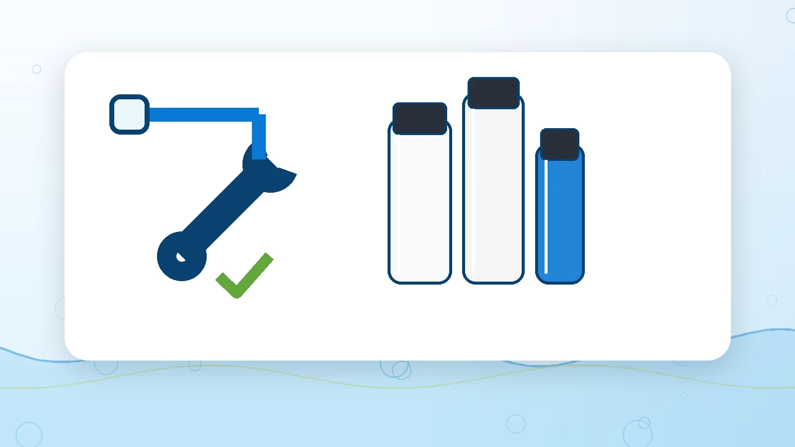Professional water treatment installation